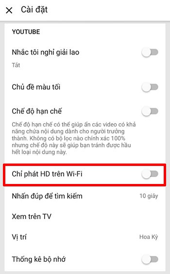 Tiết kiệm dung lượng 3G/4G Youtube Viettel